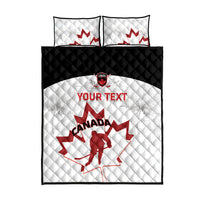 Custom Canada Hockey Quilt Bed Set 2024 Go Maple Leaf - Wonder Print Shop