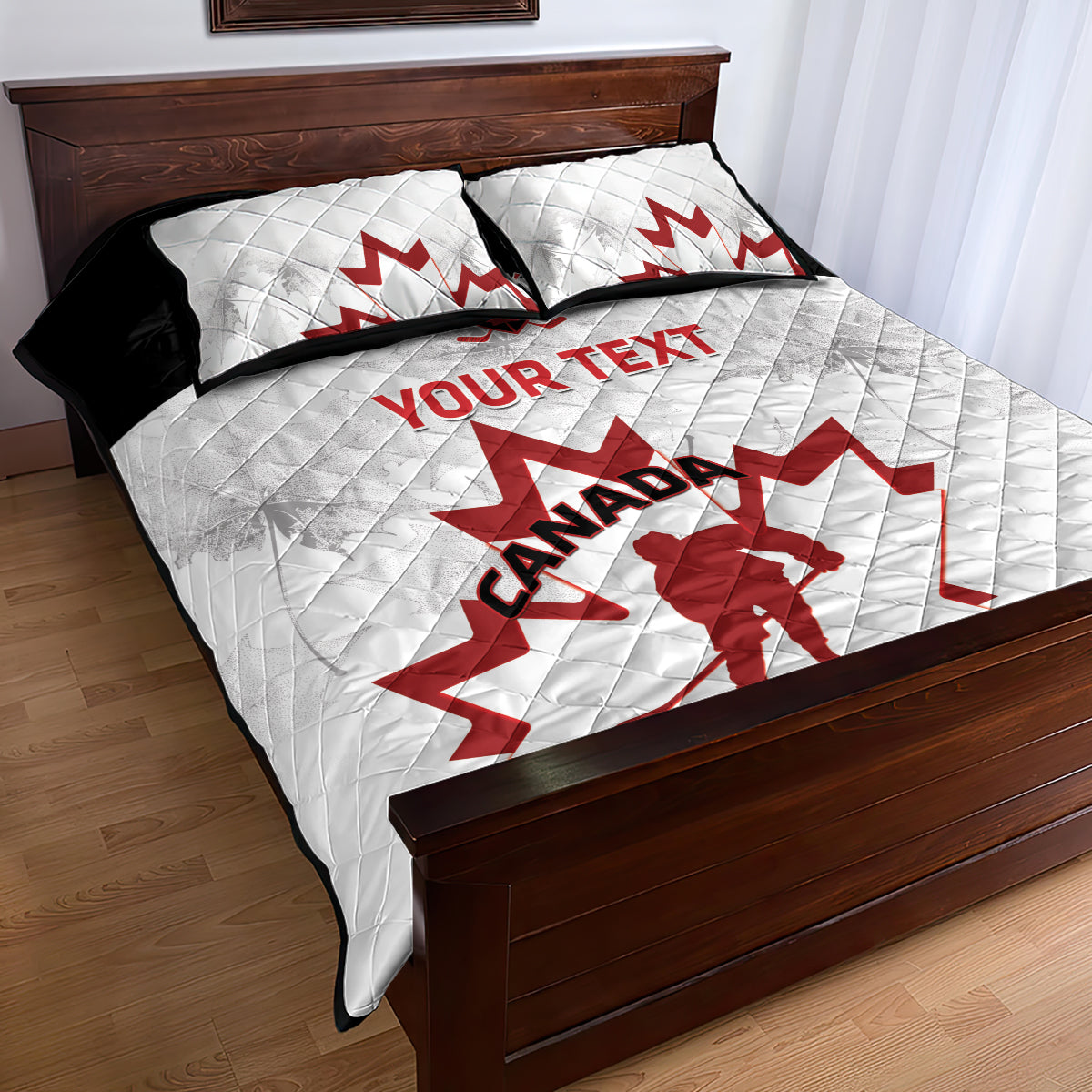 Custom Canada Hockey Quilt Bed Set 2024 Go Maple Leaf - Wonder Print Shop