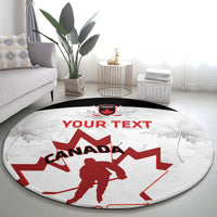 Custom Canada Hockey Round Carpet 2024 Go Maple Leaf