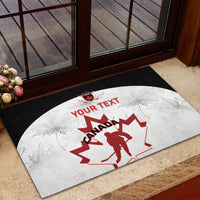 Custom Canada Hockey Rubber Doormat 2024 Go Maple Leaf - Wonder Print Shop
