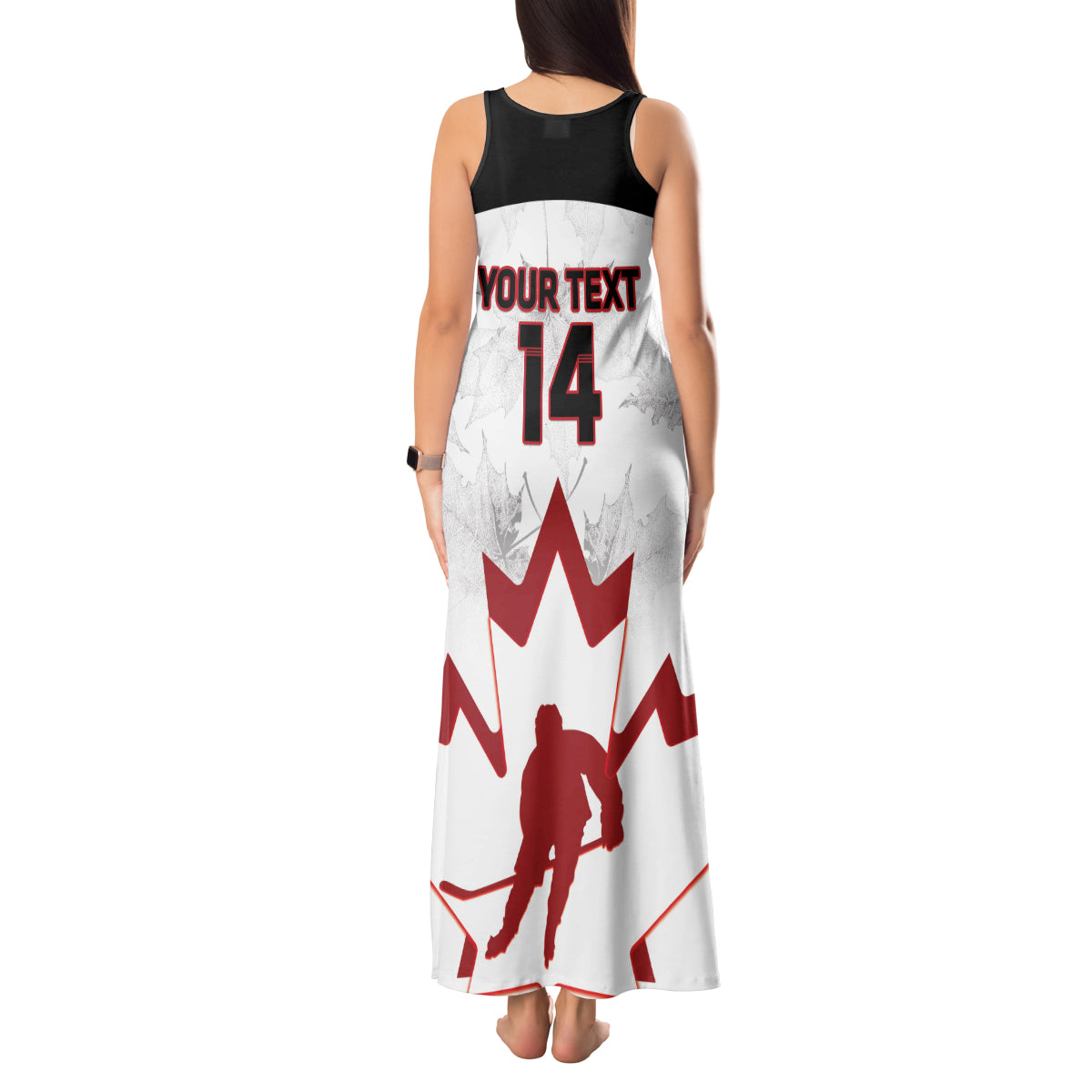 Custom Canada Hockey Tank Maxi Dress 2024 Go Maple Leaf - Wonder Print Shop