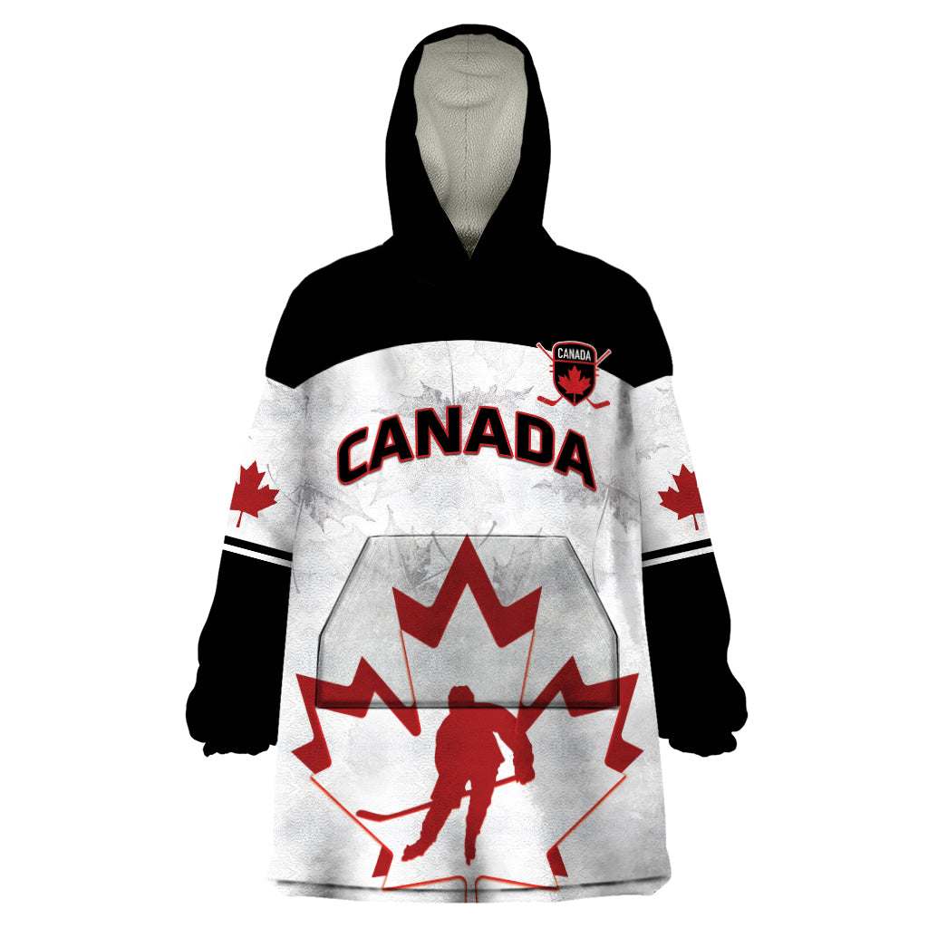 Custom Canada Hockey Wearable Blanket Hoodie 2024 Go Maple Leaf - Wonder Print Shop