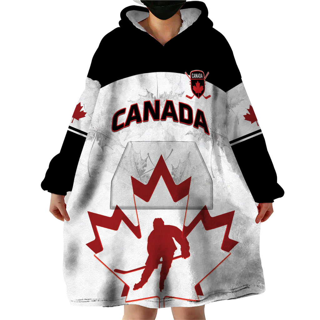 Custom Canada Hockey Wearable Blanket Hoodie 2024 Go Maple Leaf - Wonder Print Shop
