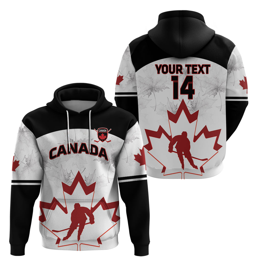 Custom Canada Hockey Zip Hoodie 2024 Go Maple Leaf - Wonder Print Shop