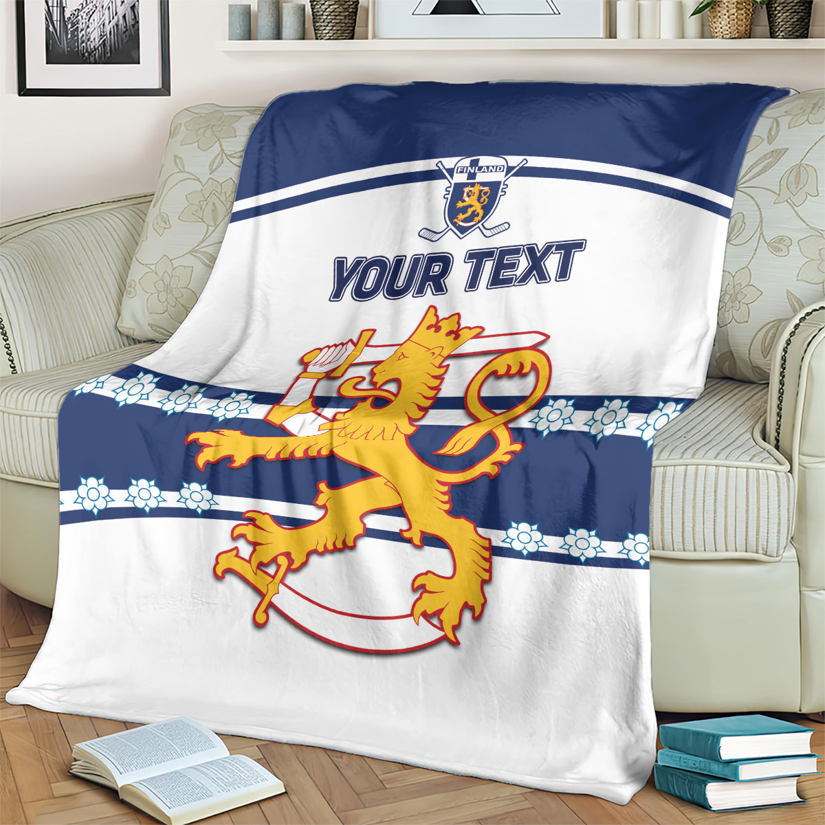 Custom Finland Hockey Blanket 2024 Go Suomi
