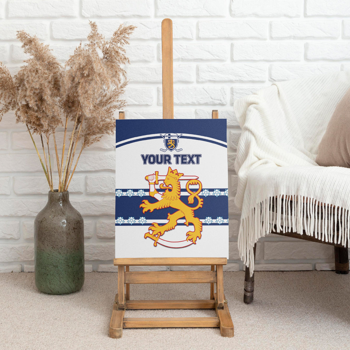Custom Finland Hockey Canvas Wall Art 2024 Go Suomi - Wonder Print Shop