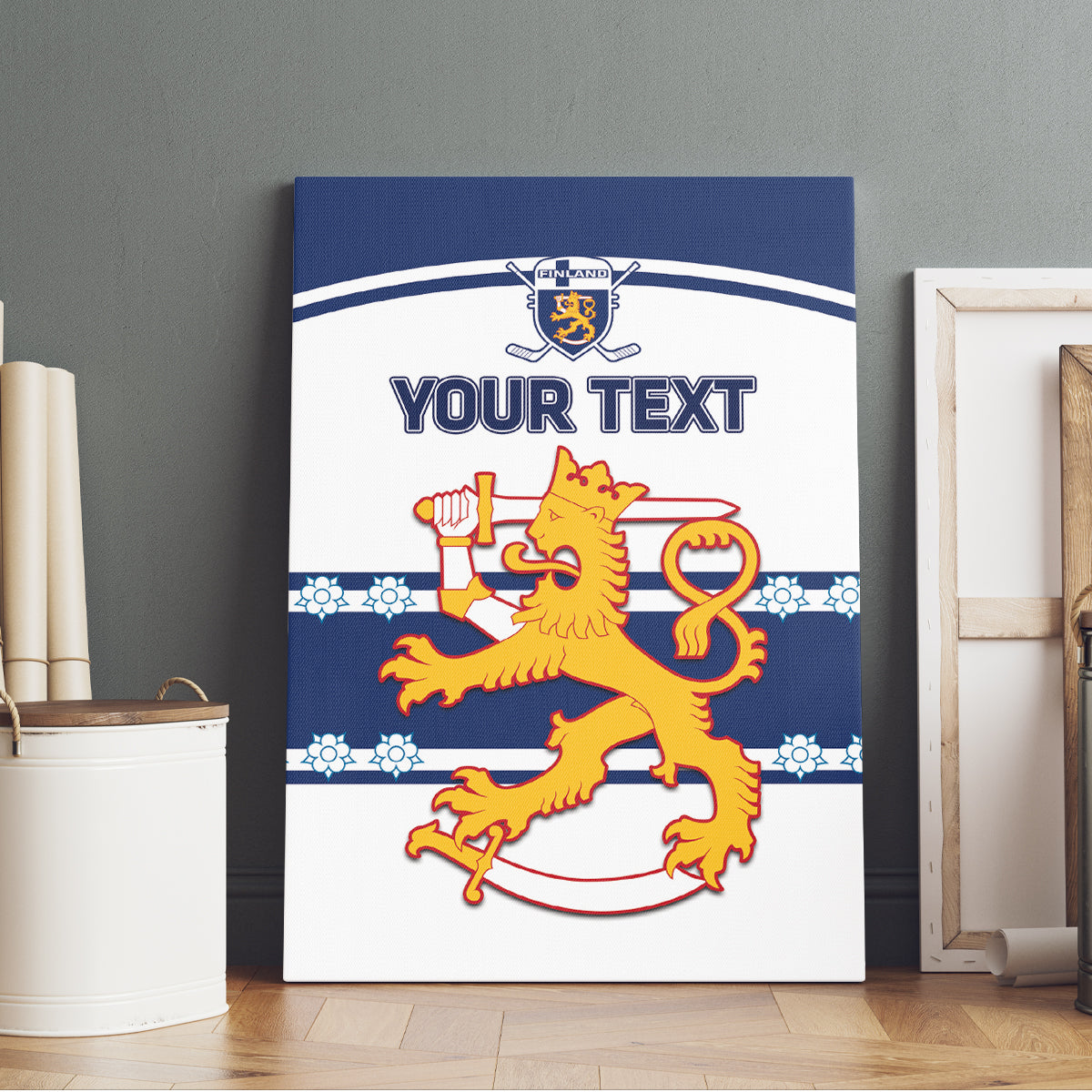 Custom Finland Hockey Canvas Wall Art 2024 Go Suomi - Wonder Print Shop