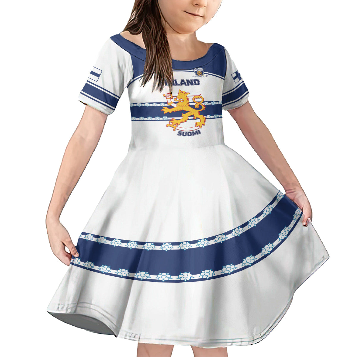 Custom Finland Hockey Family Matching Mermaid Dress and Hawaiian Shirt 2024 Go Suomi - Wonder Print Shop