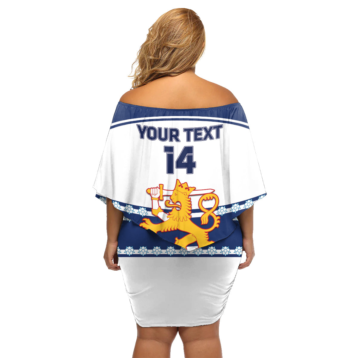 Custom Finland Hockey Family Matching Off Shoulder Short Dress and Hawaiian Shirt 2024 Go Suomi - Wonder Print Shop