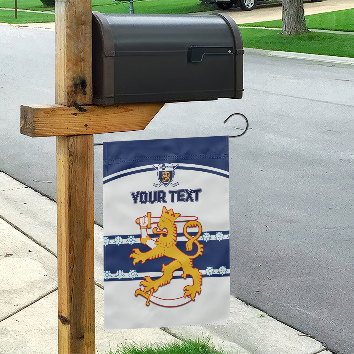 Custom Finland Hockey Garden Flag 2024 Go Suomi - Wonder Print Shop