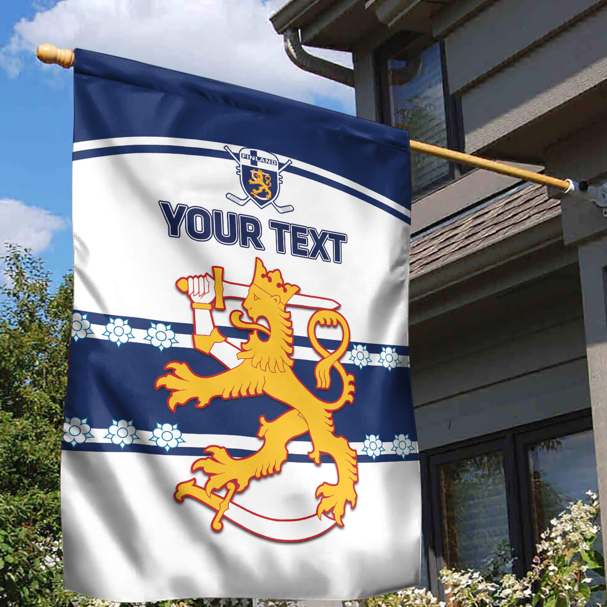 Custom Finland Hockey Garden Flag 2024 Go Suomi - Wonder Print Shop