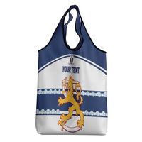 Custom Finland Hockey Grocery Bag Go Suomi