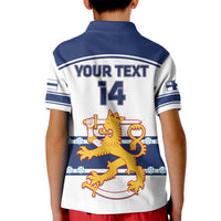 Custom Finland Hockey Kid Polo Shirt 2024 Go Suomi - Wonder Print Shop