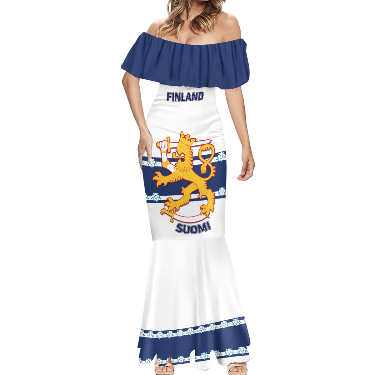 Custom Finland Hockey Mermaid Dress 2024 Go Suomi - Wonder Print Shop