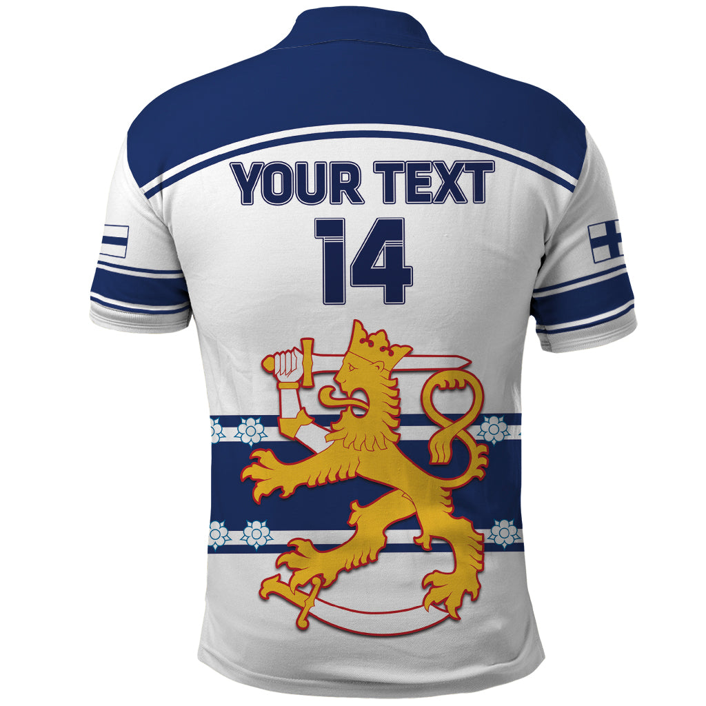 Custom Finland Hockey Polo Shirt 2024 Go Suomi - Wonder Print Shop