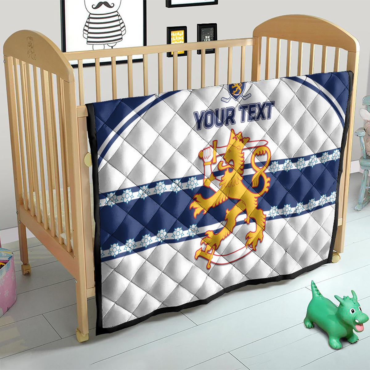 Custom Finland Hockey Quilt 2024 Go Suomi - Wonder Print Shop