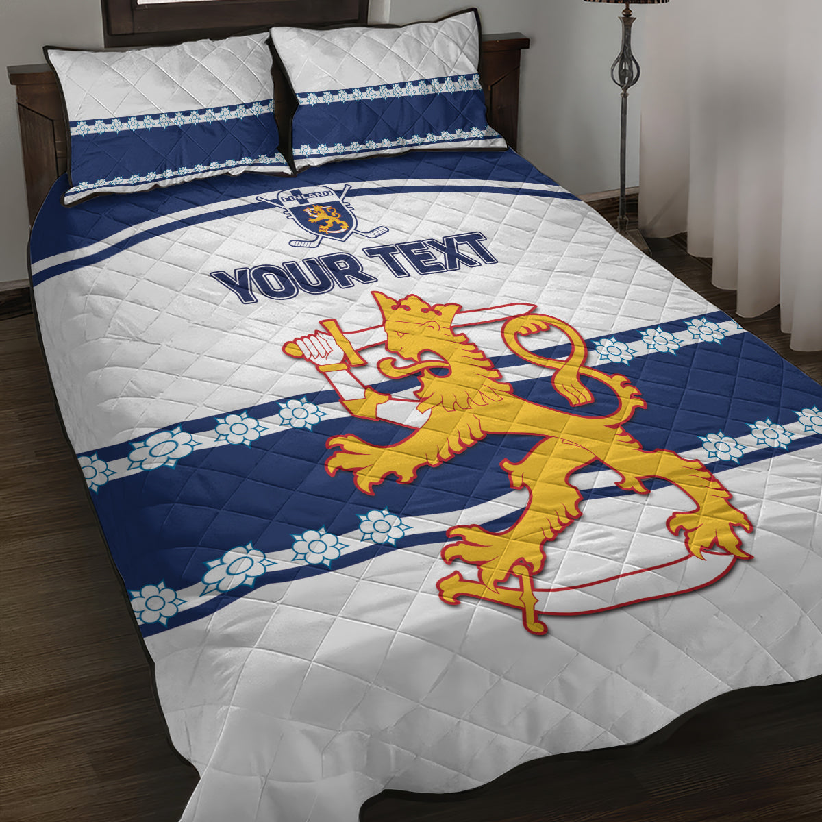 Custom Finland Hockey Quilt Bed Set 2024 Go Suomi - Wonder Print Shop