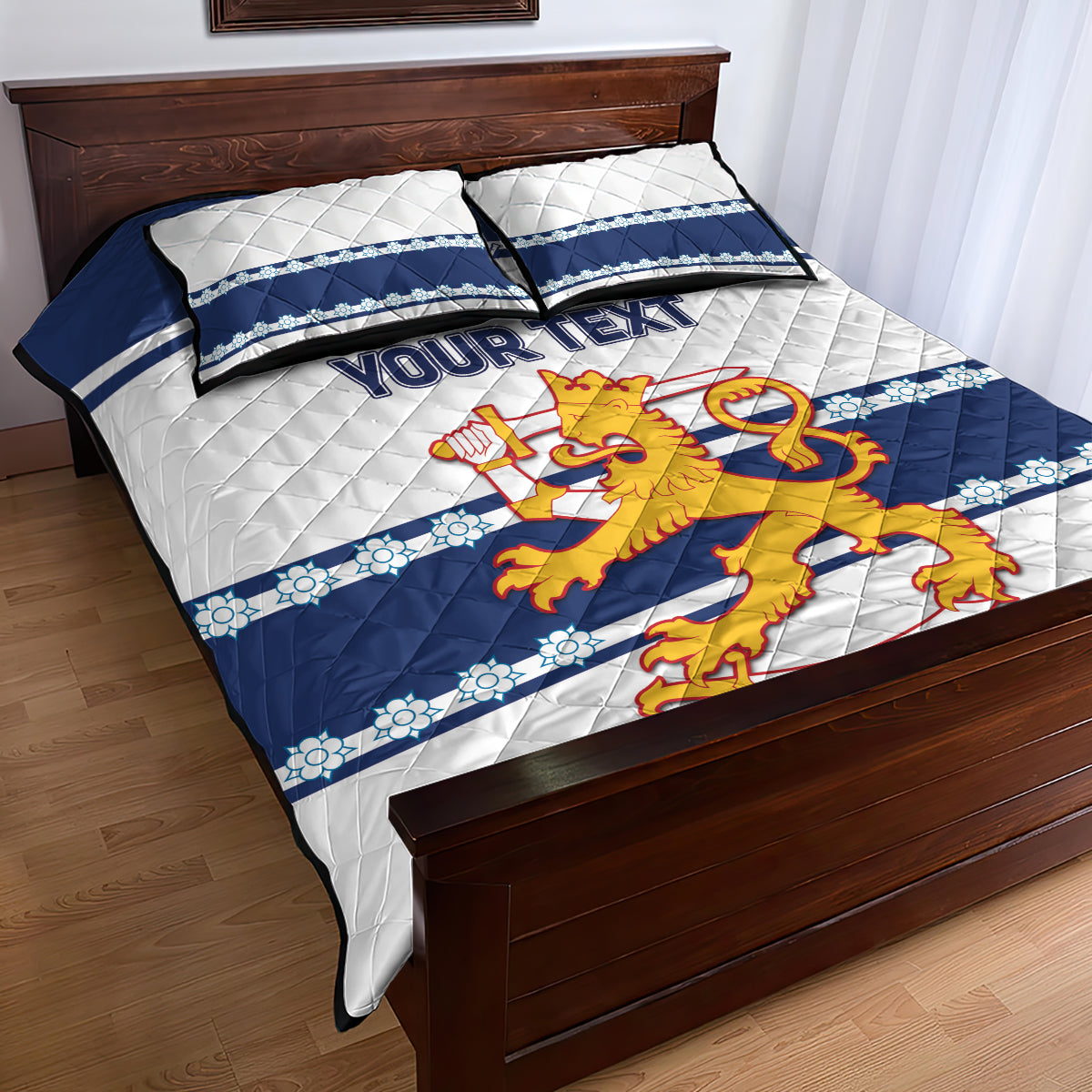 Custom Finland Hockey Quilt Bed Set 2024 Go Suomi - Wonder Print Shop