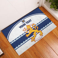 Custom Finland Hockey Rubber Doormat 2024 Go Suomi - Wonder Print Shop