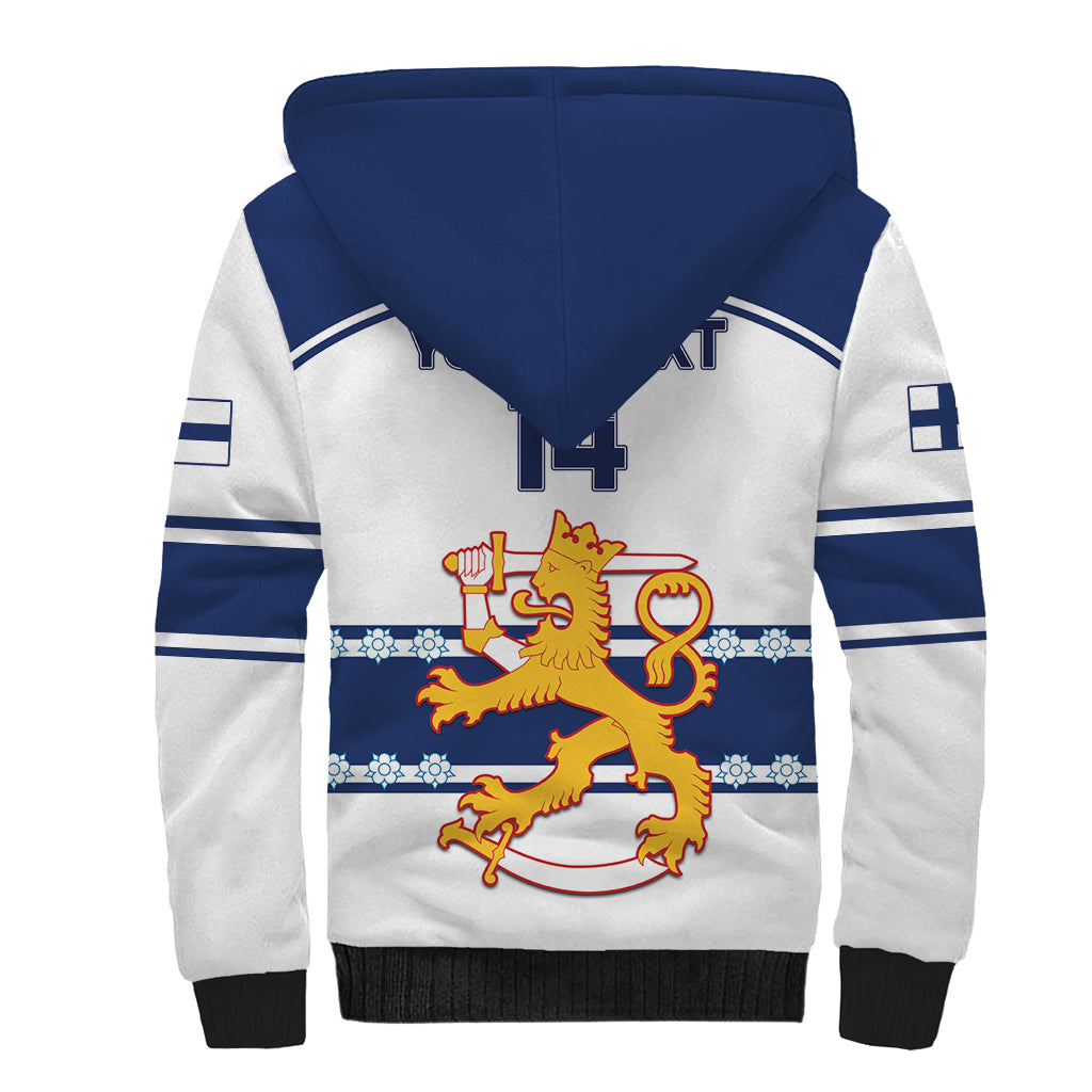 Custom Finland Hockey Sherpa Hoodie 2024 Go Suomi - Wonder Print Shop