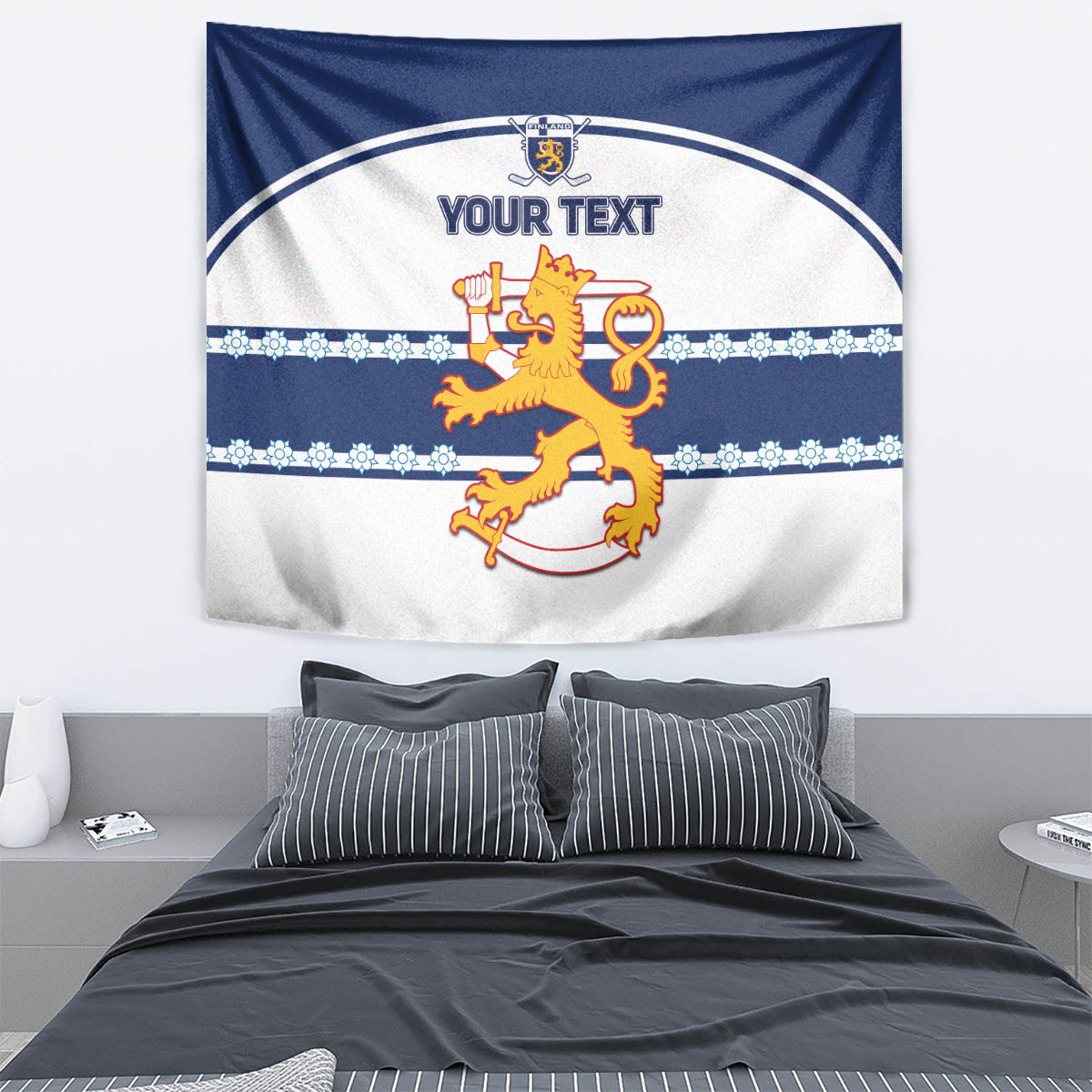 Custom Finland Hockey Tapestry 2024 Go Suomi - Wonder Print Shop