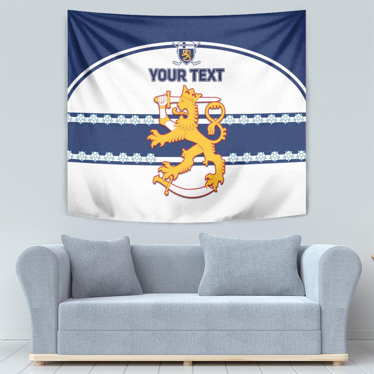 Custom Finland Hockey Tapestry 2024 Go Suomi - Wonder Print Shop