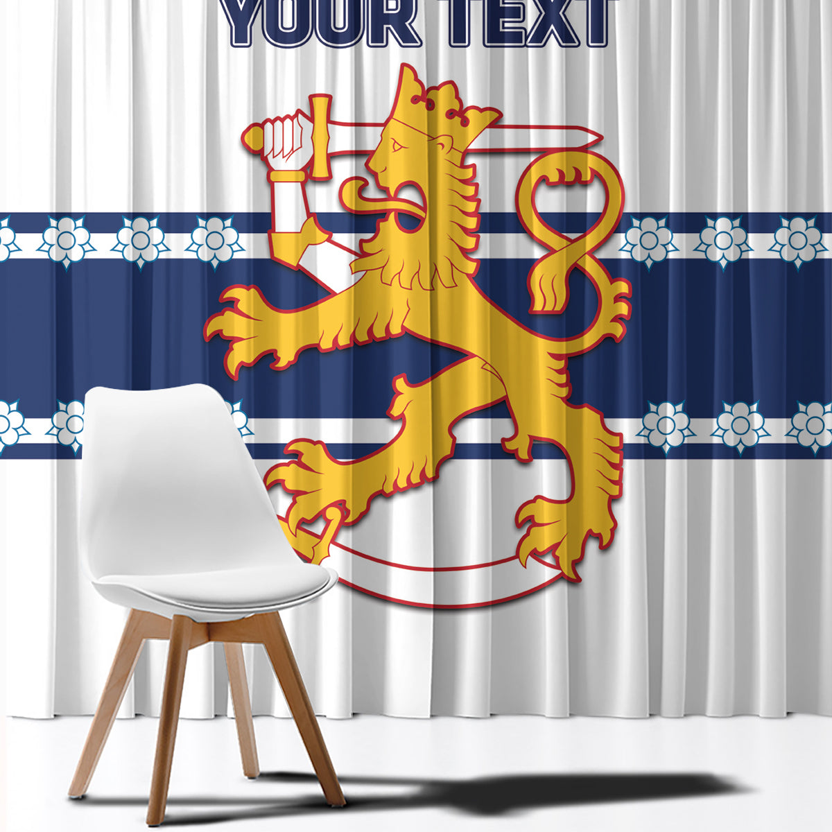 Custom Finland Hockey Window Curtain 2024 Go Suomi - Wonder Print Shop