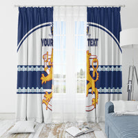 Custom Finland Hockey Window Curtain 2024 Go Suomi - Wonder Print Shop