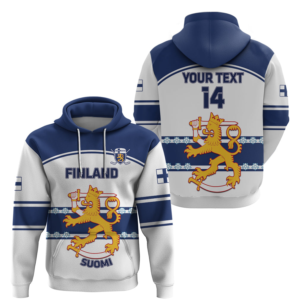 Custom Finland Hockey Zip Hoodie 2024 Go Suomi - Wonder Print Shop