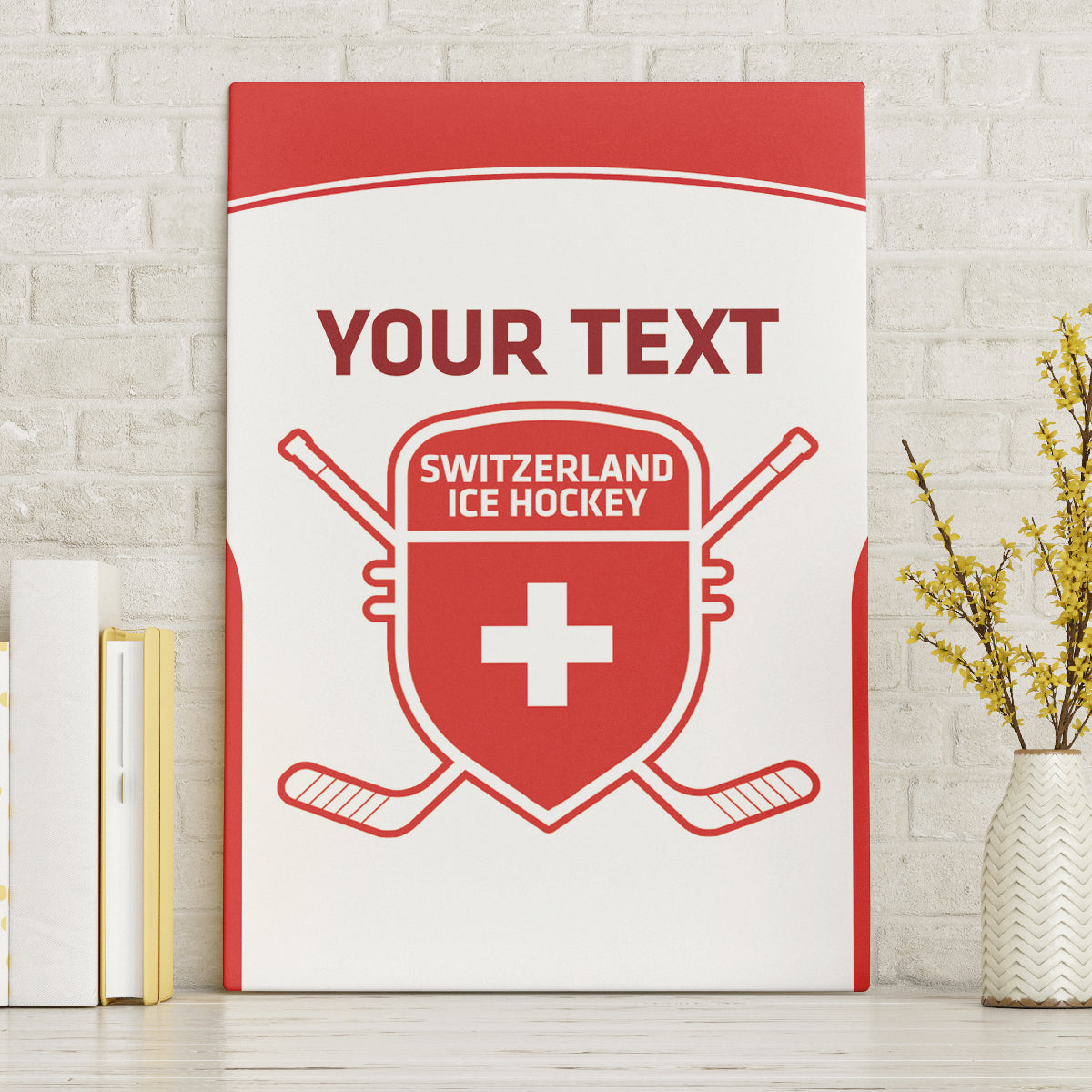 Custom Switzerland Hockey Canvas Wall Art 2024 Go La Nati