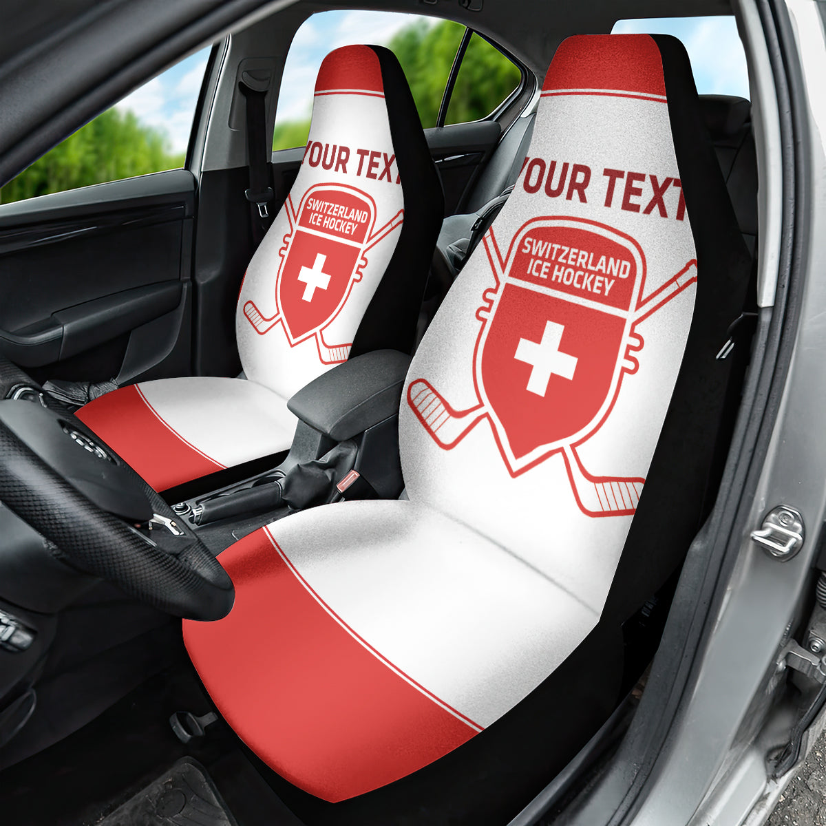 Custom Switzerland Hockey Car Seat Cover 2024 Go La Nati - Wonder Print Shop