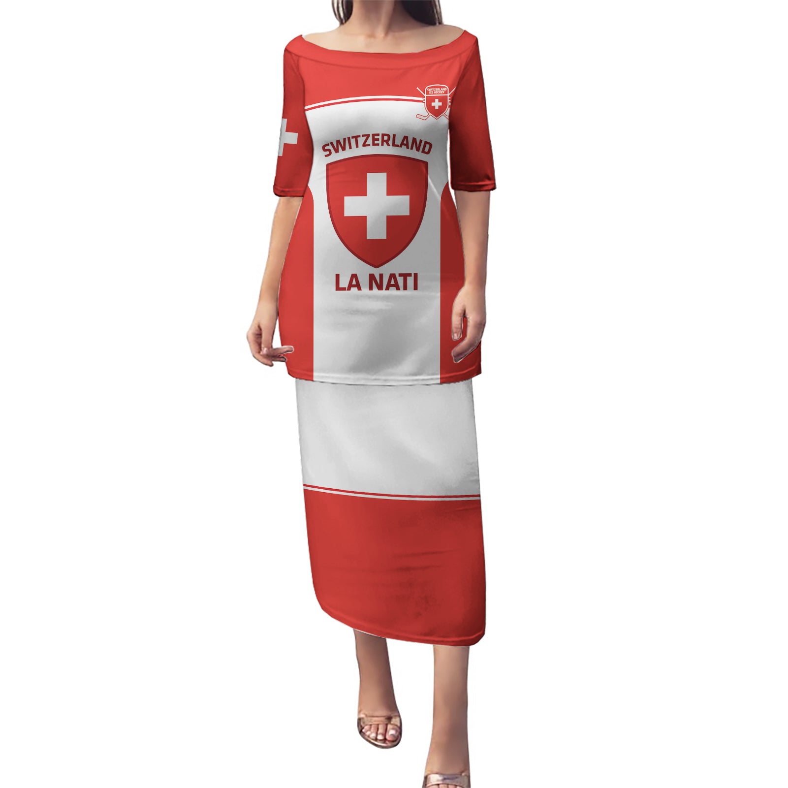 Custom Switzerland Hockey Puletasi 2024 Go La Nati - Wonder Print Shop