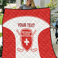 Custom Switzerland Hockey Quilt 2024 Go La Nati - Wonder Print Shop