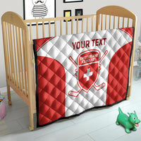 Custom Switzerland Hockey Quilt 2024 Go La Nati - Wonder Print Shop