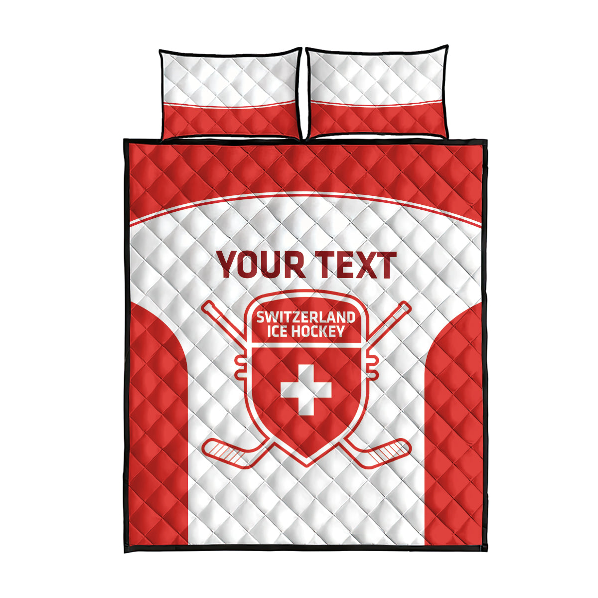 Custom Switzerland Hockey Quilt Bed Set 2024 Go La Nati - Wonder Print Shop