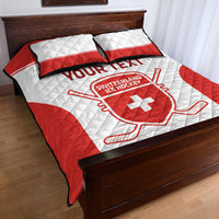 Custom Switzerland Hockey Quilt Bed Set 2024 Go La Nati - Wonder Print Shop