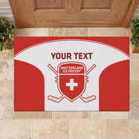 Custom Switzerland Hockey Rubber Doormat 2024 Go La Nati - Wonder Print Shop