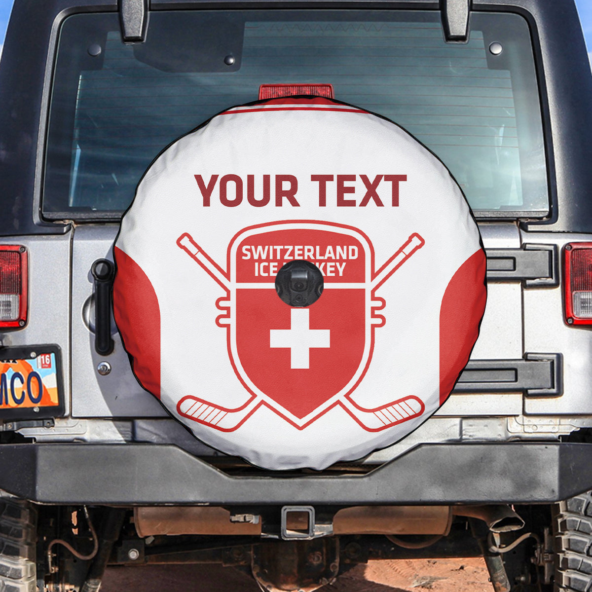 Custom Switzerland Hockey Spare Tire Cover 2024 Go La Nati - Wonder Print Shop
