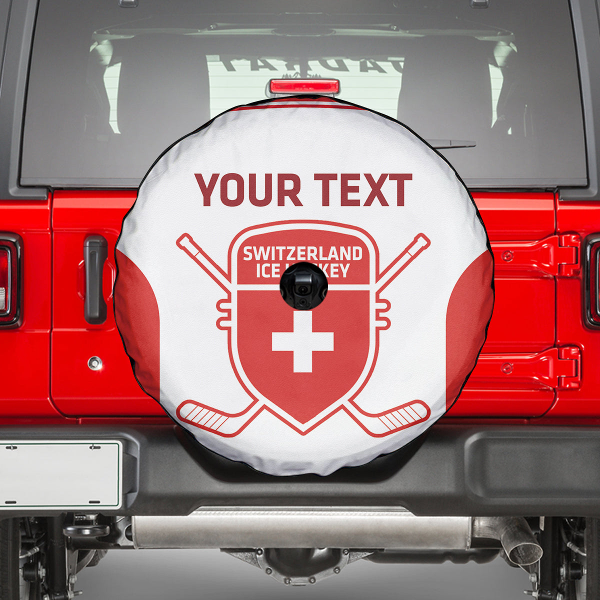 Custom Switzerland Hockey Spare Tire Cover 2024 Go La Nati - Wonder Print Shop