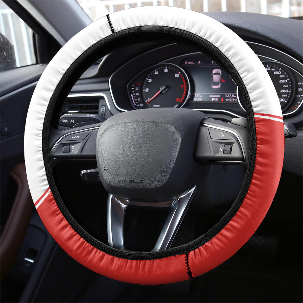 Switzerland Hockey Steering Wheel Cover 2024 Go La Nati - Wonder Print Shop