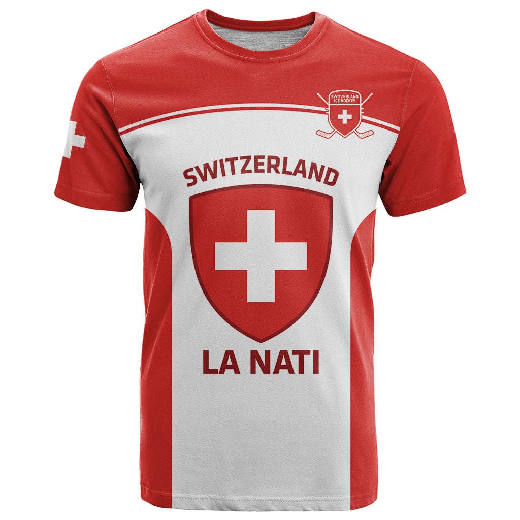 Custom Switzerland Hockey T Shirt 2024 Go La Nati - Wonder Print Shop