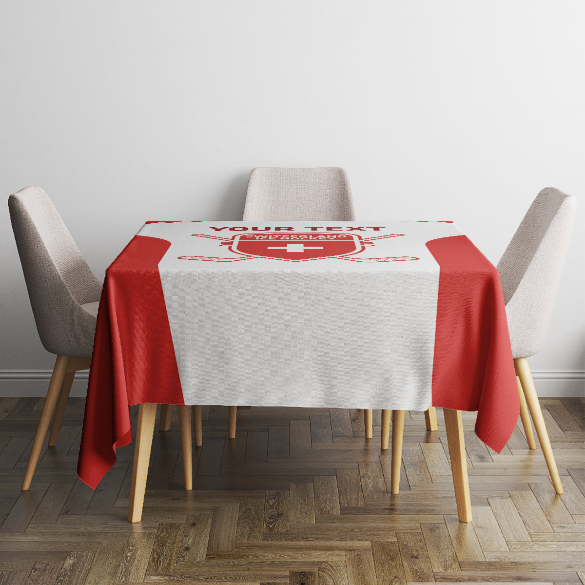 Custom Switzerland Hockey Tablecloth 2024 Go La Nati - Wonder Print Shop