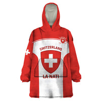 Custom Switzerland Hockey Wearable Blanket Hoodie 2024 Go La Nati - Wonder Print Shop