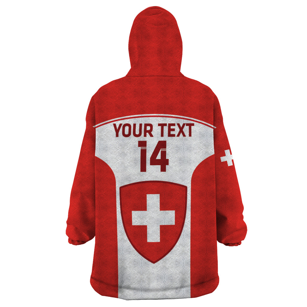Custom Switzerland Hockey Wearable Blanket Hoodie 2024 Go La Nati - Wonder Print Shop