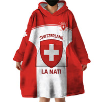 Custom Switzerland Hockey Wearable Blanket Hoodie 2024 Go La Nati - Wonder Print Shop