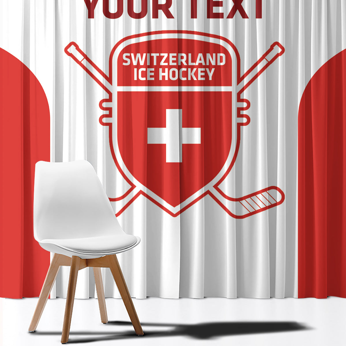 Custom Switzerland Hockey Window Curtain 2024 Go La Nati - Wonder Print Shop