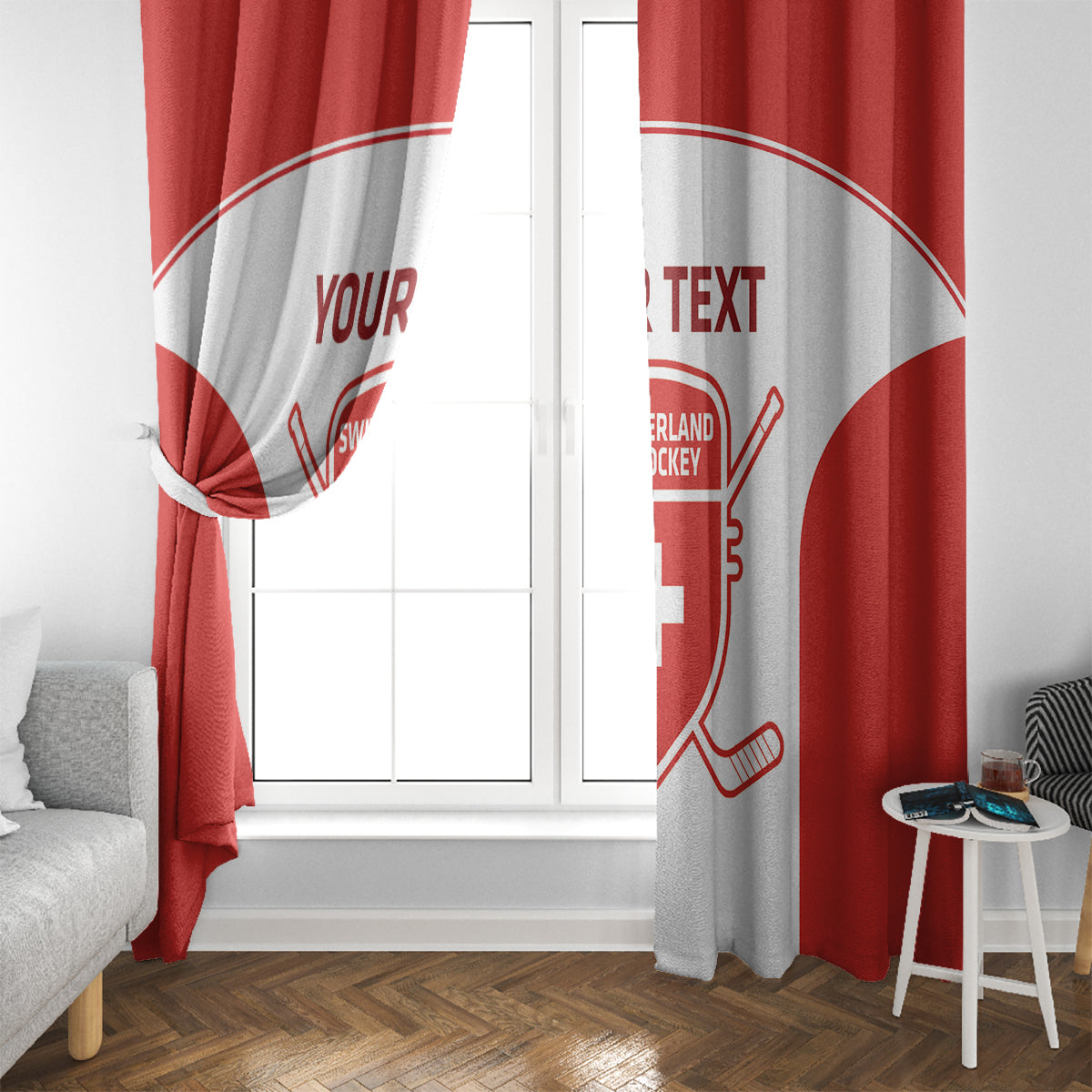 Custom Switzerland Hockey Window Curtain 2024 Go La Nati - Wonder Print Shop