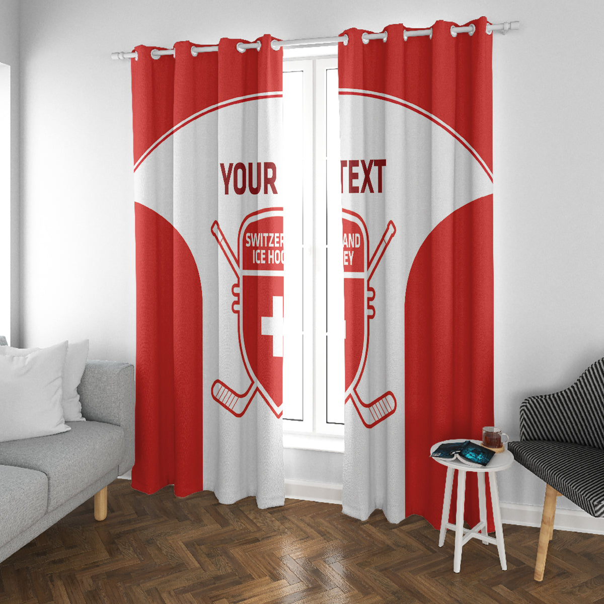 Custom Switzerland Hockey Window Curtain 2024 Go La Nati - Wonder Print Shop