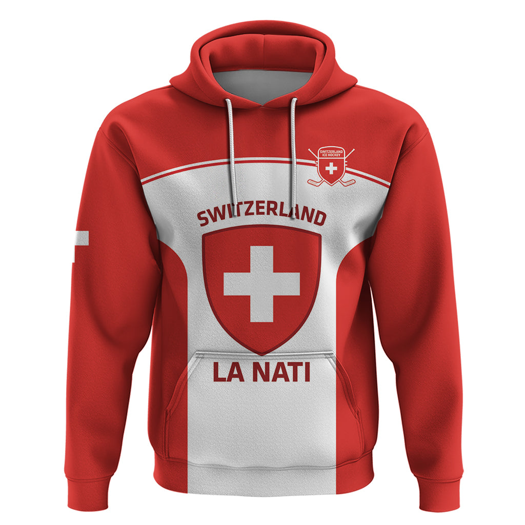 Custom Switzerland Hockey Zip Hoodie 2024 Go La Nati - Wonder Print Shop