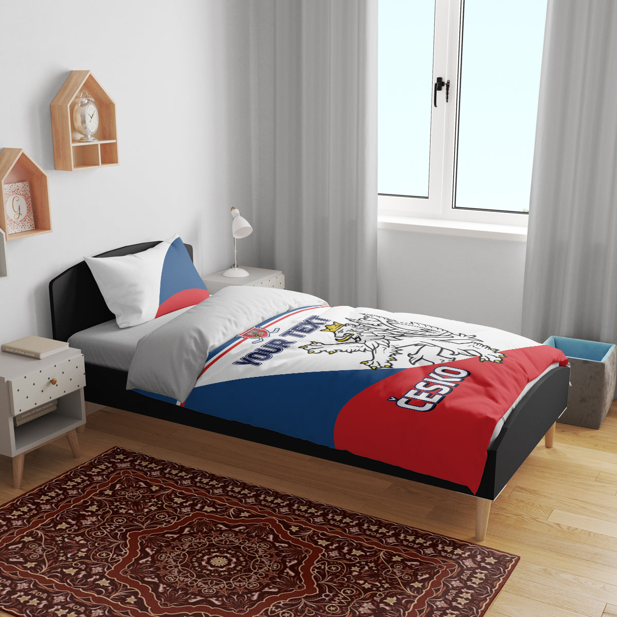 Custom Czech Republic Hockey Bedding Set 2024 Go Czechia - Wonder Print Shop